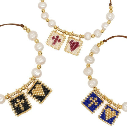 Sacred Freshwater Pearl Scapular Bracelet Shop Style & More | Fresh Looks, Everyday Deals & Free Shipping