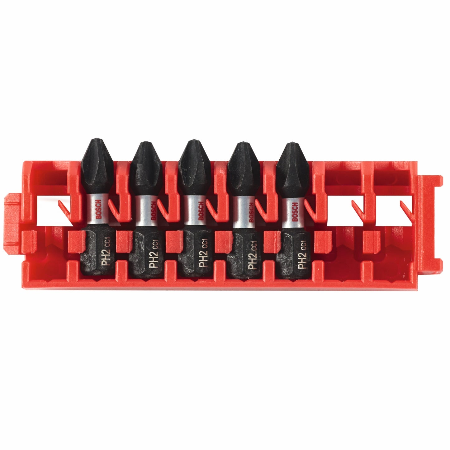 BOSCH ITDPH2105C 5 pc. Driven 1 In. Impact Phillips® #2 Insert Bits with Clip for Custom Case System VM Hardware
