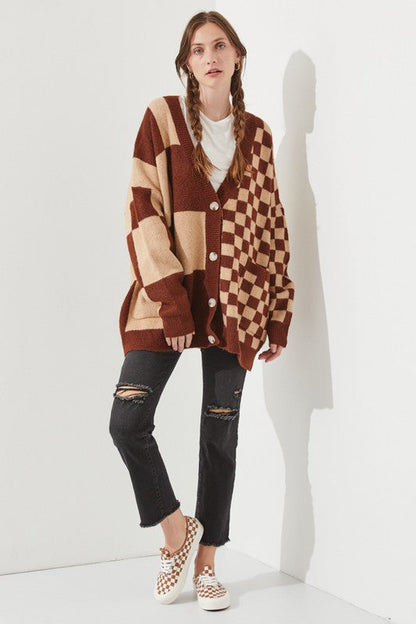 CHECKERED OVERSIZED SWEATER JJK5031P Shop Style & More | Fresh Looks, Everyday Deals & Free Shipping