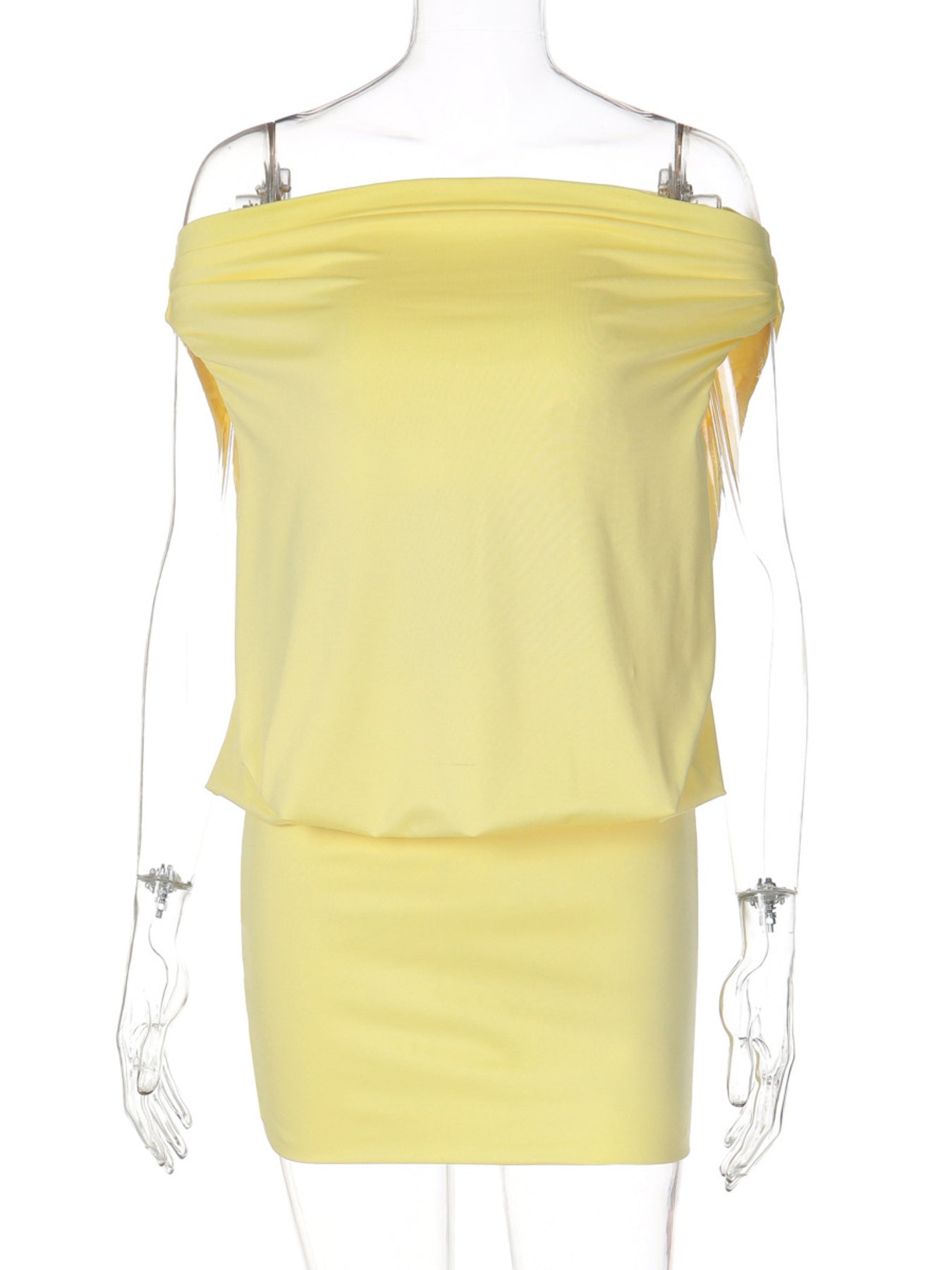 Off-Shoulder Ruched Bodycon Mini Dress New Era Fashion LLc