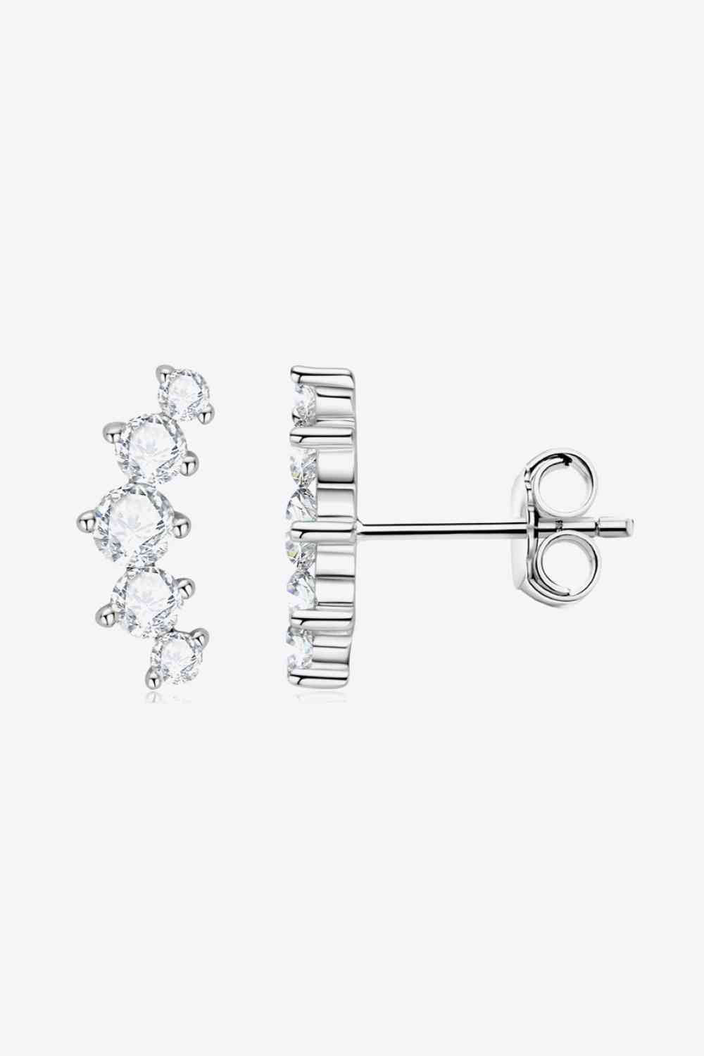 All You Need Moissanite Platinum-Plated Earrings – Elegant Minimalist Design See size chart under “more details” The Fashion Celestial