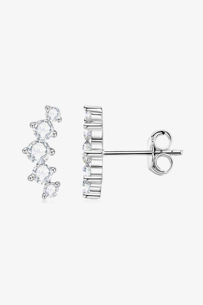 All You Need Moissanite Platinum-Plated Earrings – Elegant Minimalist Design See size chart under “more details” The Fashion Celestial