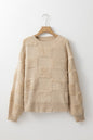 Emily Checkered Sherpa Loose Sweater Shop Style & More | Fresh Looks, Everyday Deals & Free Shipping