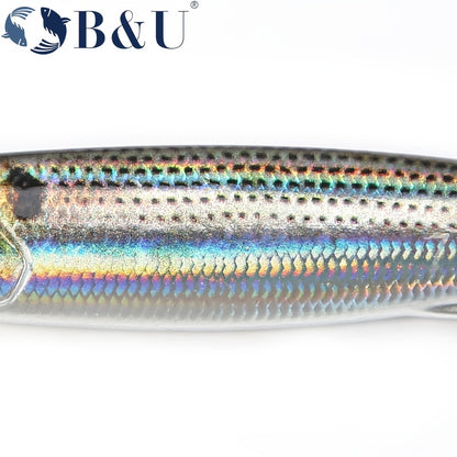 B&U Metal Cast Jig - 3D Printed Spoon Casting Jigging for Saltwater Fishing - 30G/40G/60G Artificial Bait Tackle with Enhanced Durability and Realistic Design NovaCart