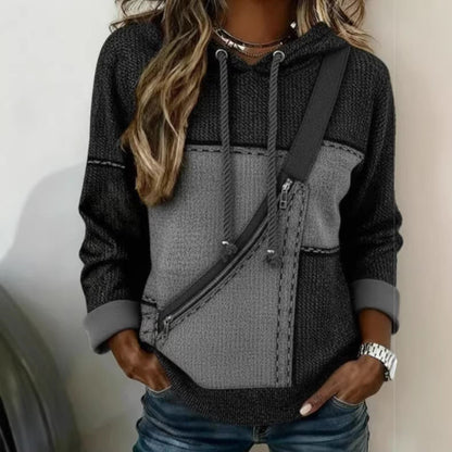 Women’s 3D Printed Hooded Sweatshirt – Long Sleeve Pullover FitiqueFit