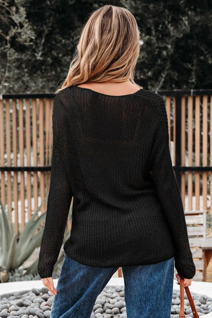 Solid Crochet Hollow-Out Sweater Shop Style & More | Fresh Looks, Everyday Deals & Free Shipping