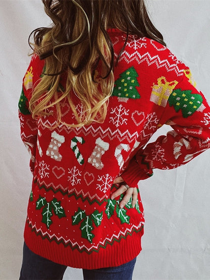 Women’s Stylish Loose Round Neck Long-Sleeved Sweater FitiqueFit