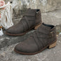 Women’s Retro High-Heel Ankle Boots – Chic Suede Single Boots FitiqueFit