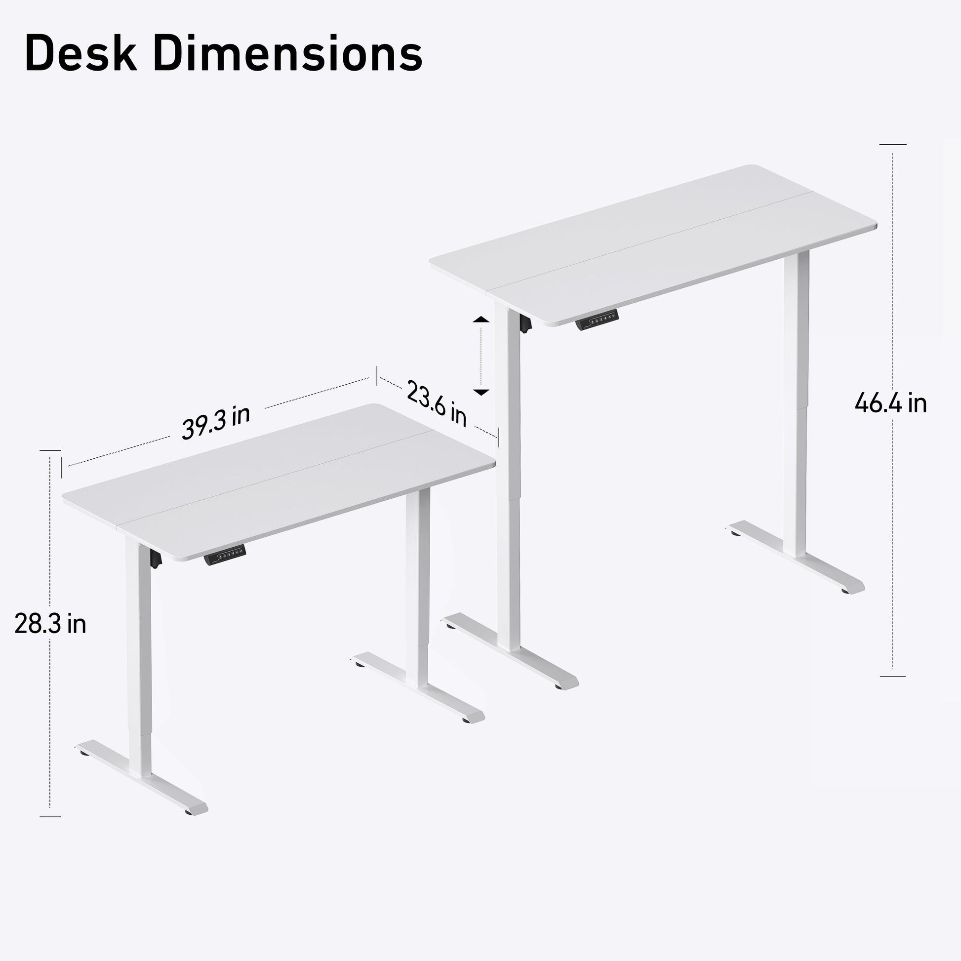 DeerRun®Electric Standing Desk, 39 x 23 Inches Height Adjustable DeerRun®