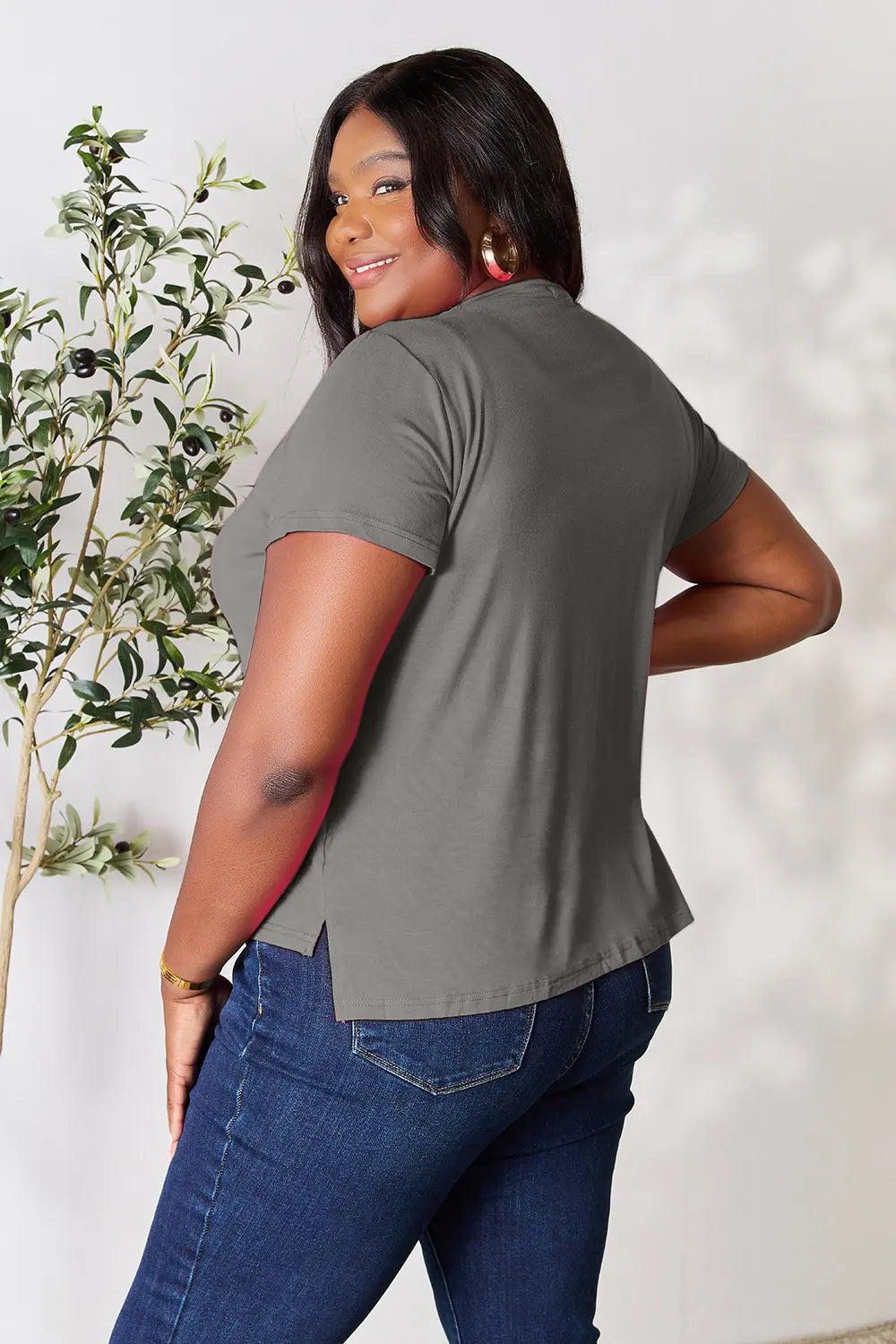 Basic Bae Full Size Round Neck Short Sleeve T-Shirt West2East Surf