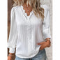 Women’s Lace-Trim V-Neck Blouse FitiqueFit