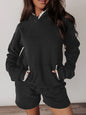 Women's Hoodie And High-waisted Shorts Casual Two-piece Set See size chart under “more details” The Fashion Celestial