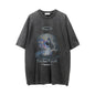 Printed Washed Distressed T-Shirt FitiqueFit