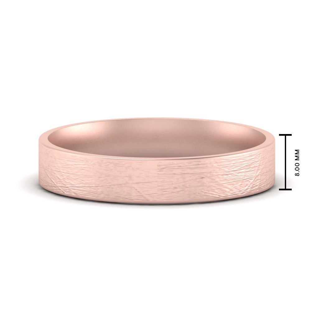 Ice Textured Mens 5mm Comfort Fit Wedding Band Fascinating Diamonds
