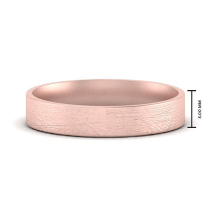 Ice Textured Mens 5mm Comfort Fit Wedding Band Fascinating Diamonds
