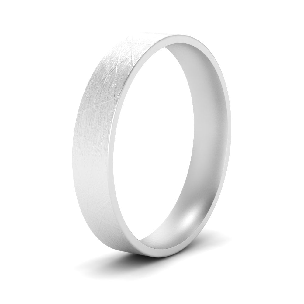 Ice Textured Mens 5mm Comfort Fit Wedding Band Fascinating Diamonds