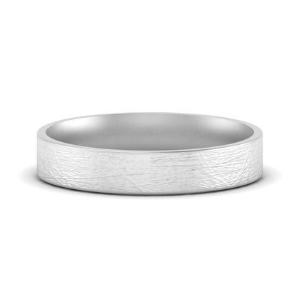 Ice Textured Mens 5mm Comfort Fit Wedding Band Fascinating Diamonds