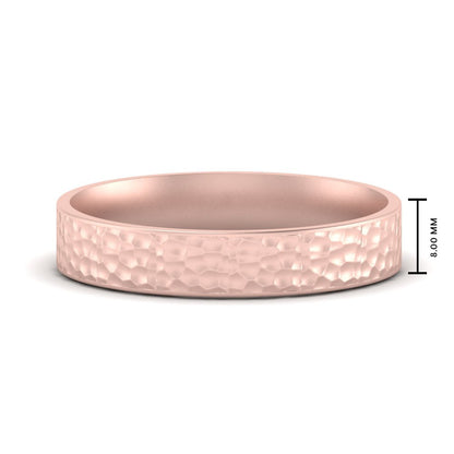 Hammered Finish Mens Wedding Band Fascinating Diamonds