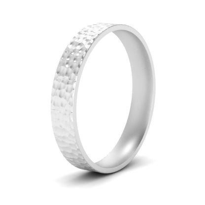Hammered Finish Mens Wedding Band Fascinating Diamonds