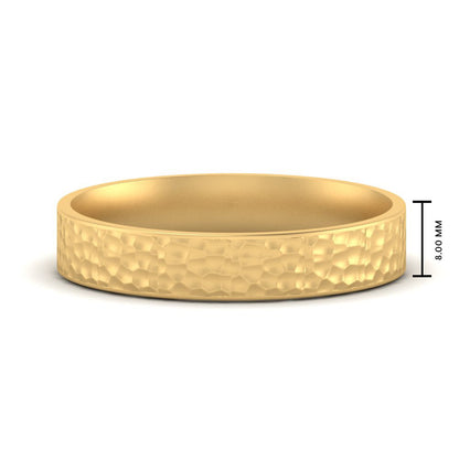 Hammered Finish Mens Wedding Band Fascinating Diamonds