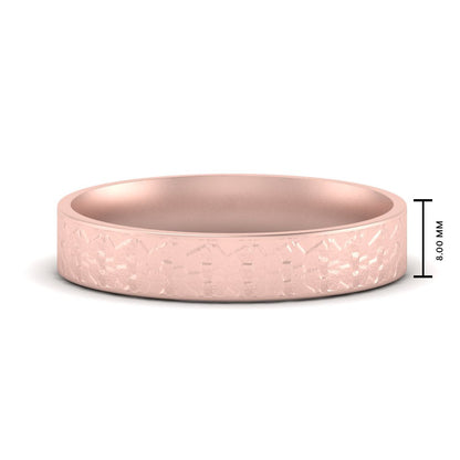 Unique Rock Textured Mens Wedding Band Fascinating Diamonds