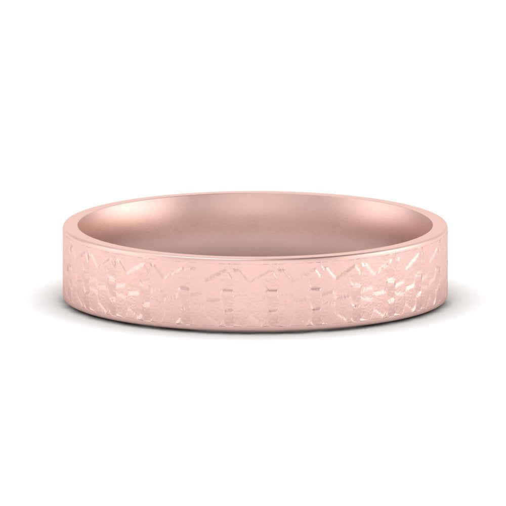Unique Rock Textured Mens Wedding Band Fascinating Diamonds