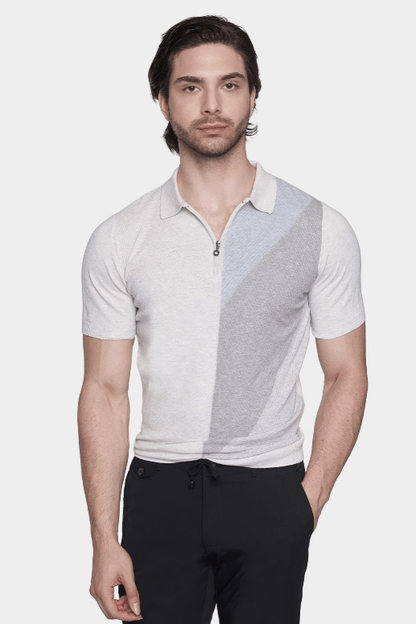 The Mercerized Cotton Polo (Blued Gray) Bright Moons