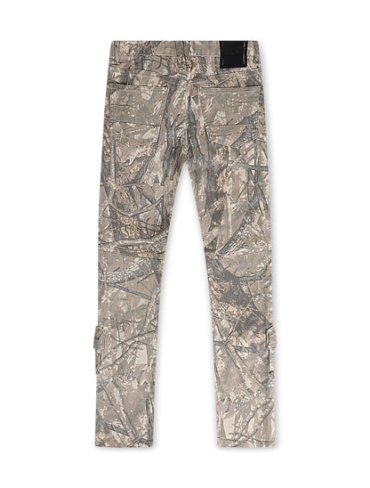 Smoke Rise Multi Cargo Pocket Slim Fit Jean - Hunting Camo Denim Exchange