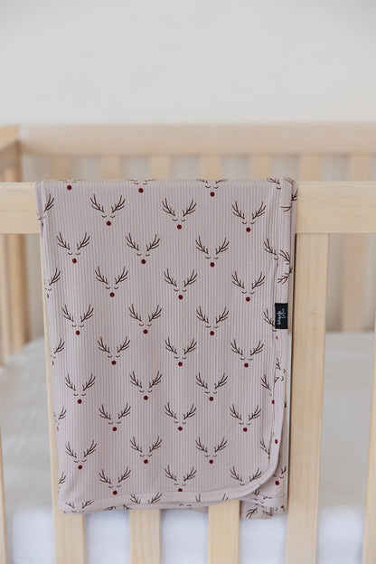Reindeer Ridge (ribbed) - Lightweight Blanket Blush Lotus