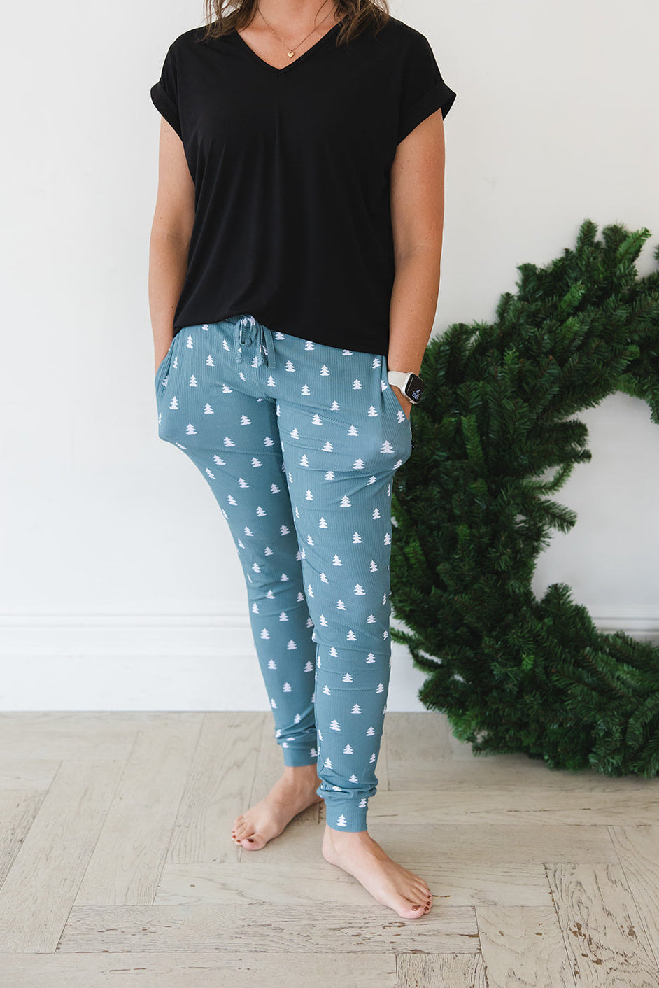 Northern Pine (ribbed) - Women's Jogger Blush Lotus