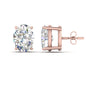 Stud Earring Basket Oval Shaped Fascinating Diamonds