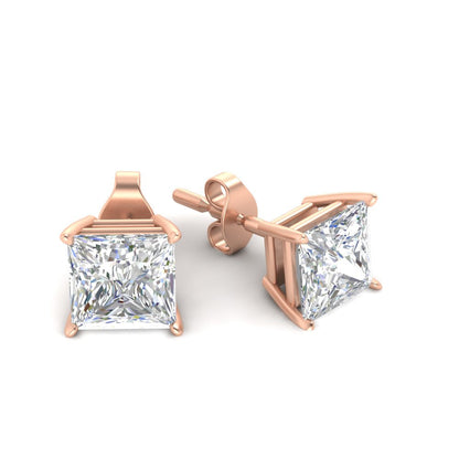 Princess Cut Diamond Stud Earring Fascinating Diamonds