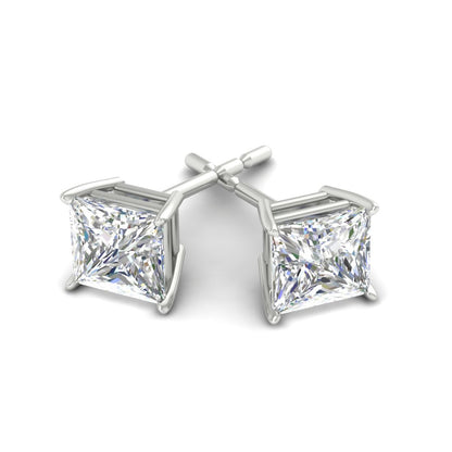Princess Cut Diamond Stud Earring Fascinating Diamonds