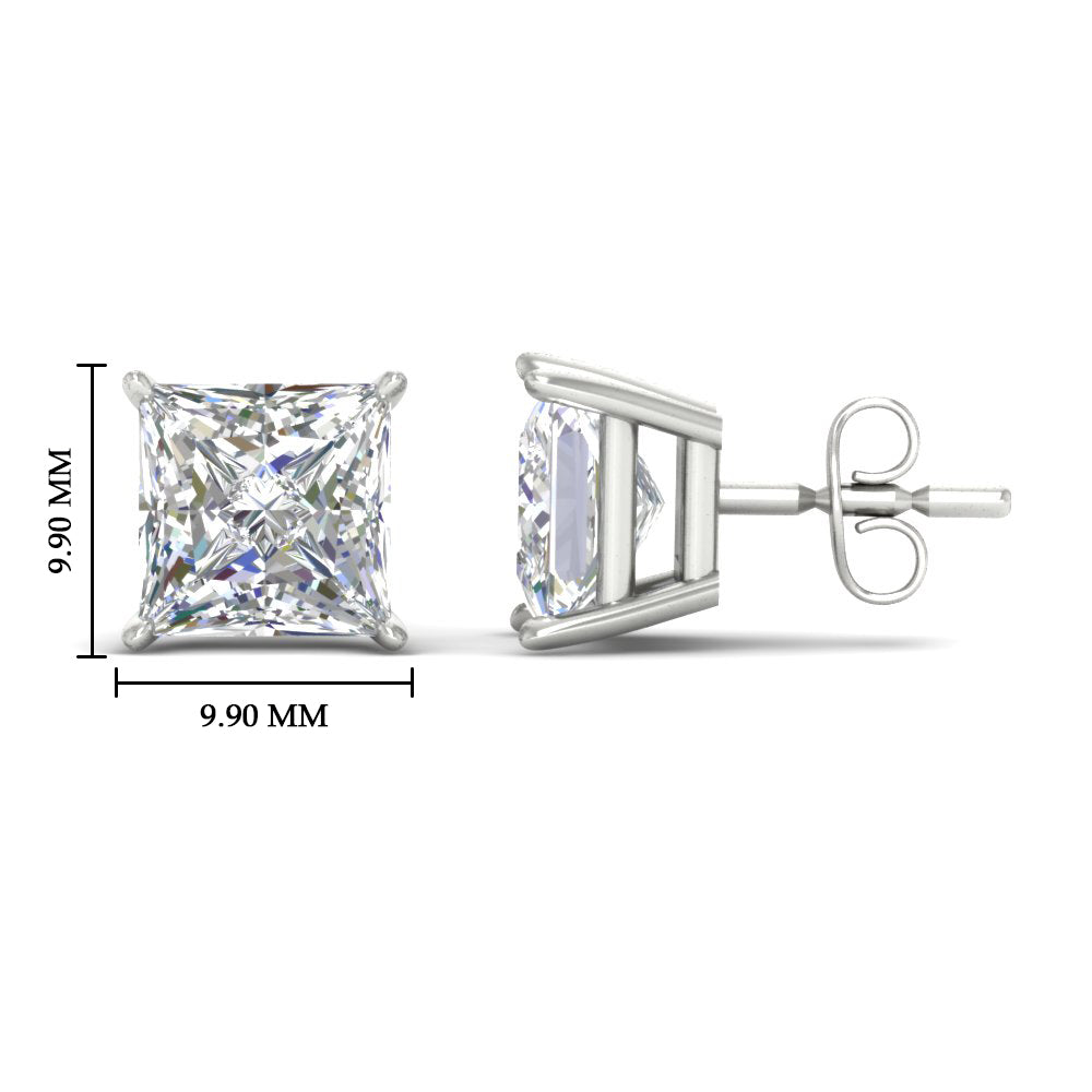 Princess Cut Diamond Stud Earring Fascinating Diamonds