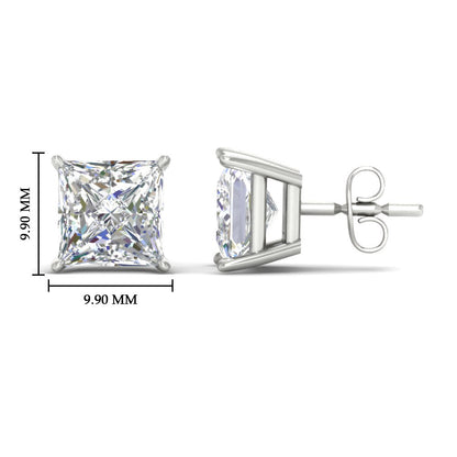 Princess Cut Diamond Stud Earring Fascinating Diamonds
