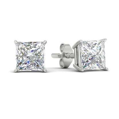 Princess Cut Diamond Stud Earring Fascinating Diamonds