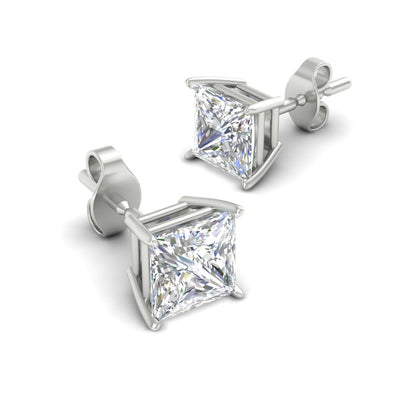 Princess Cut Diamond Stud Earring Fascinating Diamonds