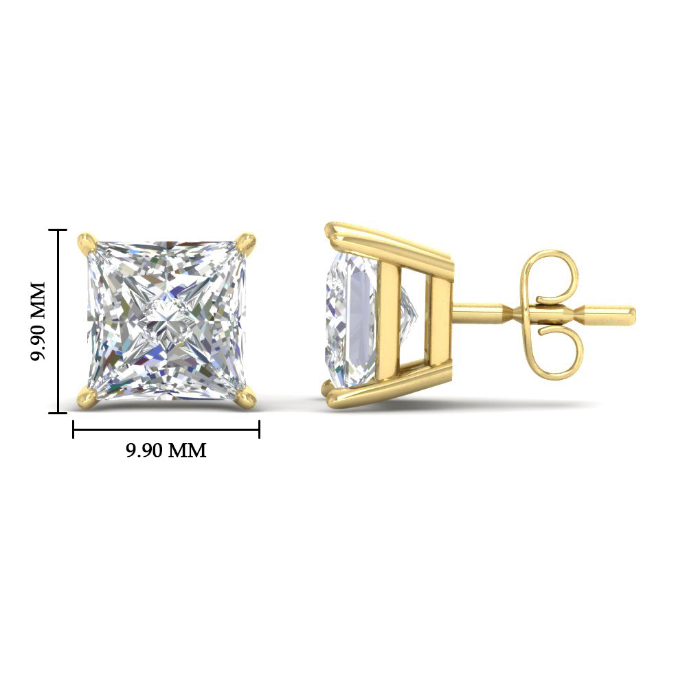 Princess Cut Diamond Stud Earring Fascinating Diamonds