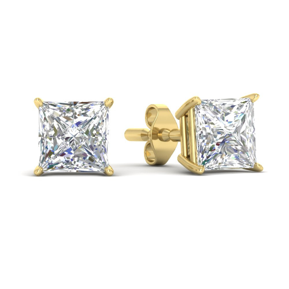 Princess Cut Diamond Stud Earring Fascinating Diamonds
