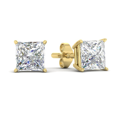 Princess Cut Diamond Stud Earring Fascinating Diamonds