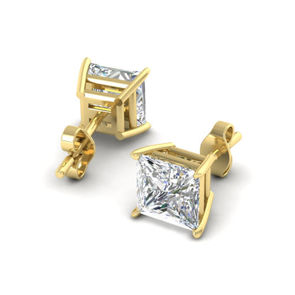 Princess Cut Diamond Stud Earring Fascinating Diamonds