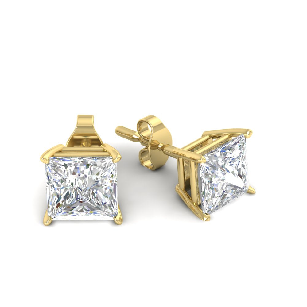 Princess Cut Diamond Stud Earring Fascinating Diamonds