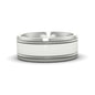 Mens Band Double Milgrain Fascinating Diamonds