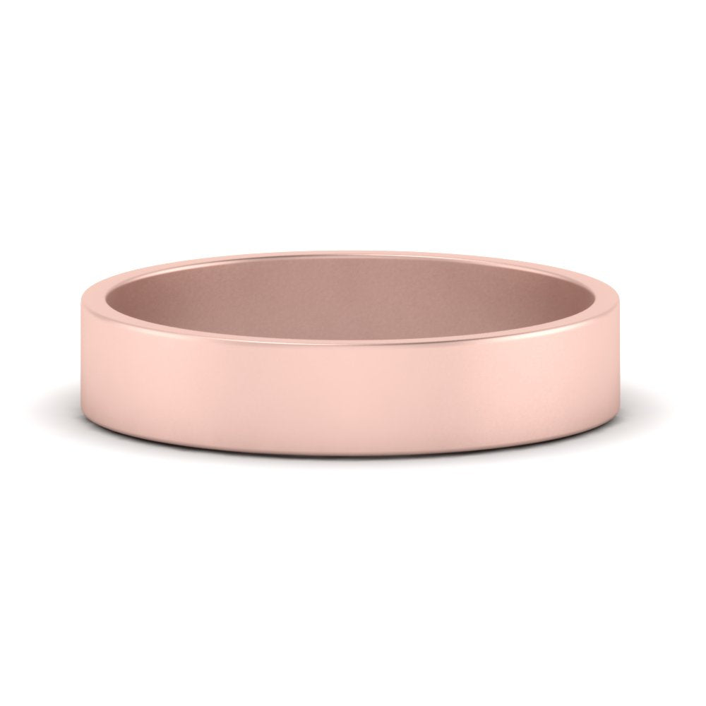 5 mm Flat Gold Wedding Band Fascinating Diamonds