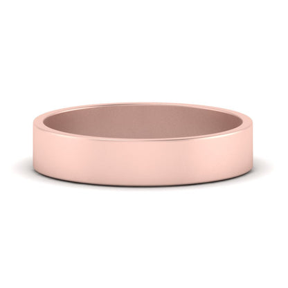 5 mm Flat Gold Wedding Band Fascinating Diamonds