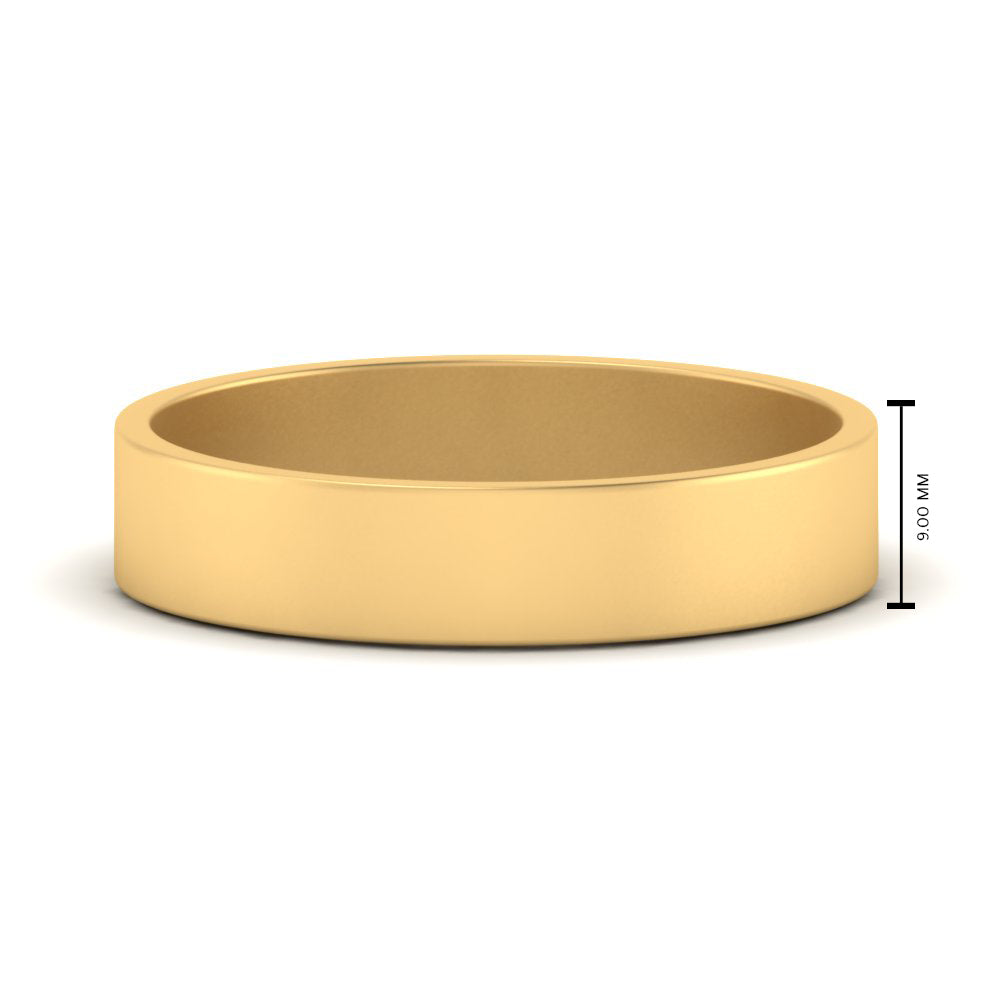 5 mm Flat Gold Wedding Band Fascinating Diamonds