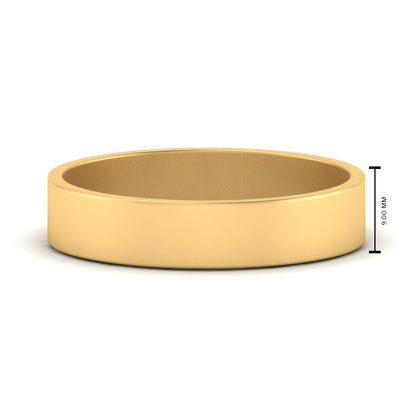 5 mm Flat Gold Wedding Band Fascinating Diamonds