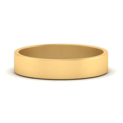 5 mm Flat Gold Wedding Band Fascinating Diamonds