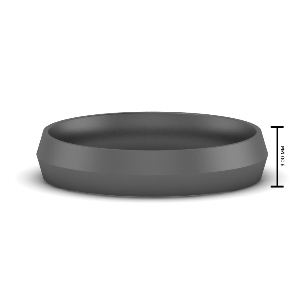 Comfort Fit Knife Edge Mens Band Fascinating Diamonds