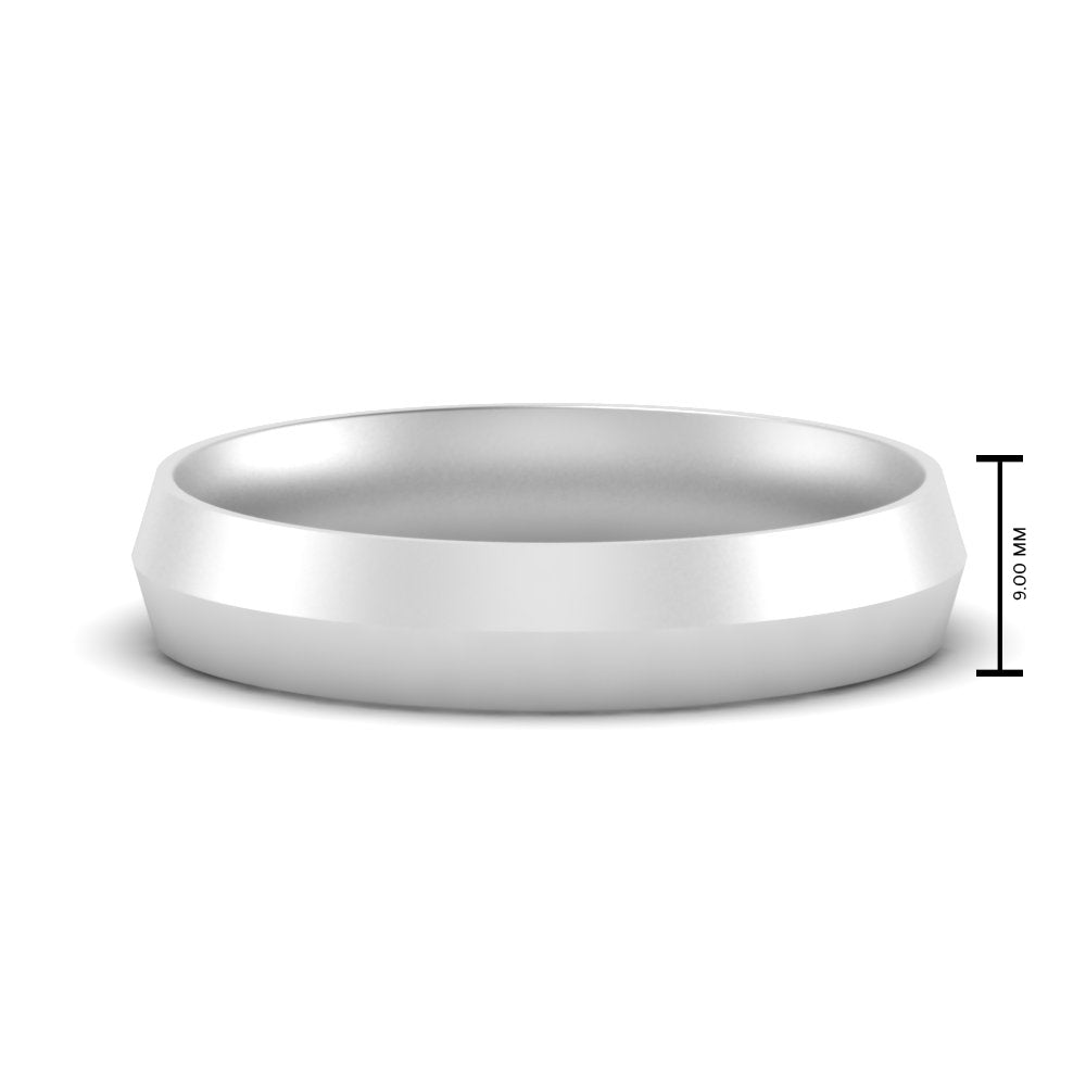 Comfort Fit Knife Edge Mens Band Fascinating Diamonds